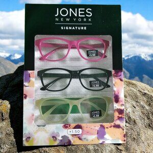 Jones New York Women's Signature Authentic Reading Glasses +1.50 3 Pair 11370